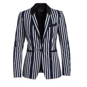rag & bone Navy, Black and White Blazer w/ black hardware—Like New